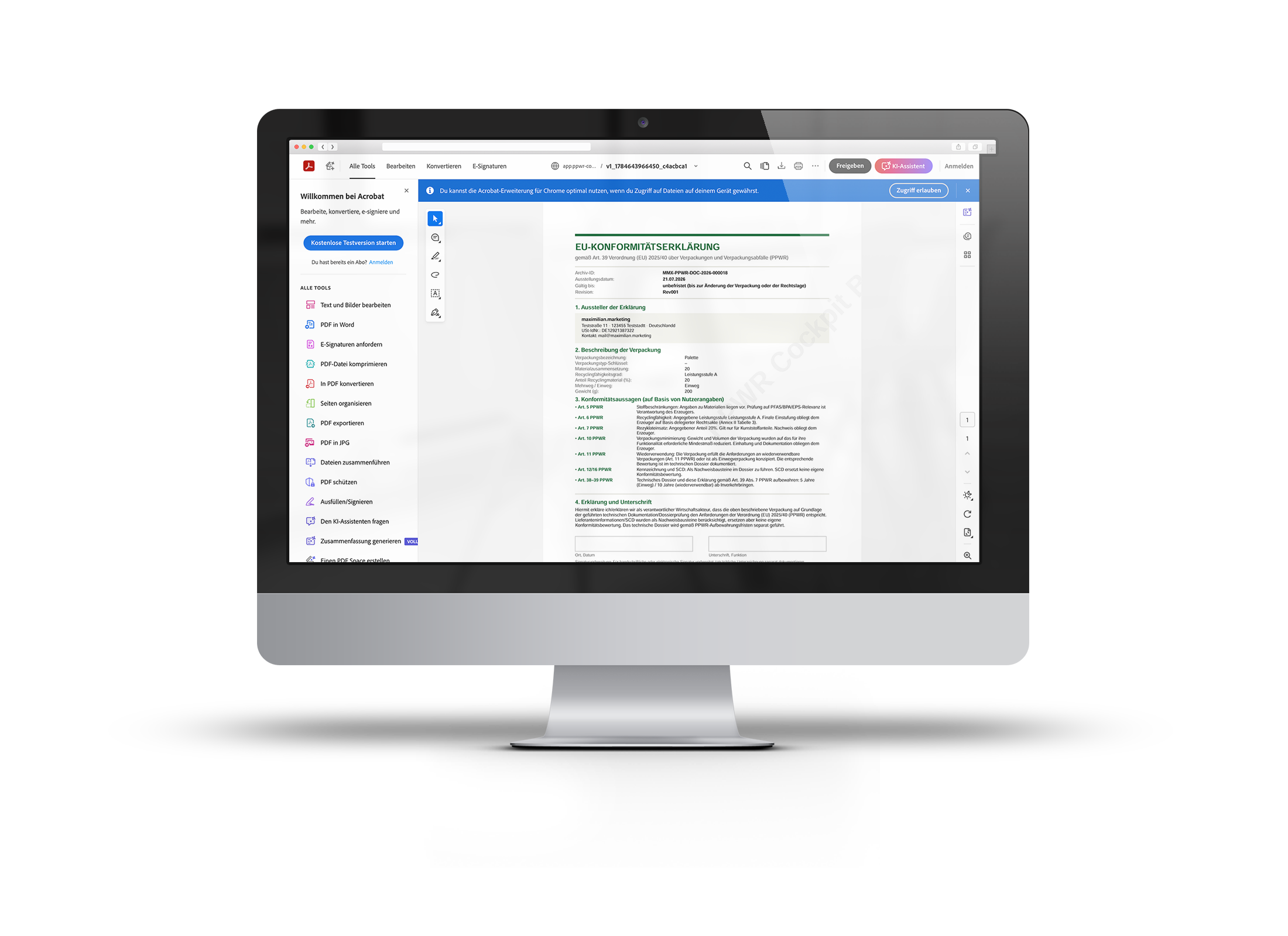 PPWR Dokumenten-Archiv: revisionssichere Archivierung